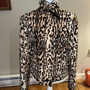 Leopard Dyed Kid Skin real Fur Moto Jacket from Neiman Marcus.